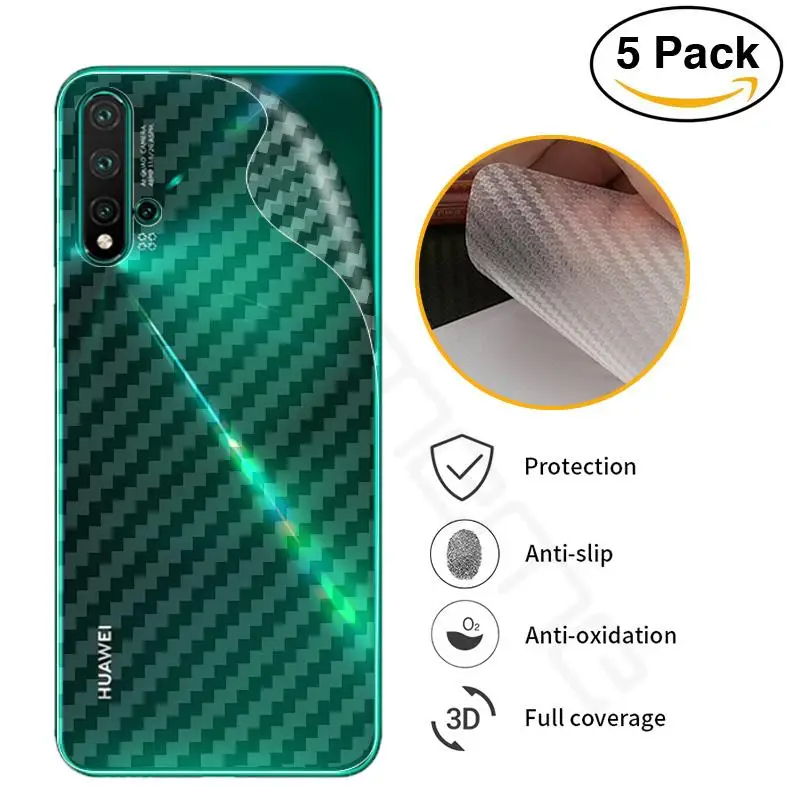 Модная 3D Защитная пленка для задней панели из углеродного волокна Huawei nova 5 5i Pro с
