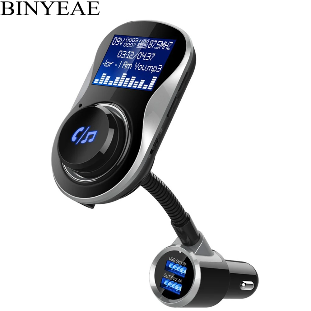 Bluetooth гарнитура Aux автомобильный комплект FM передатчик беспроводной
