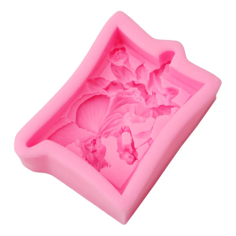 Ангел запах Цветок Силиконовые Fondant (сахарная) Мыло 3D форма для торта капкейков