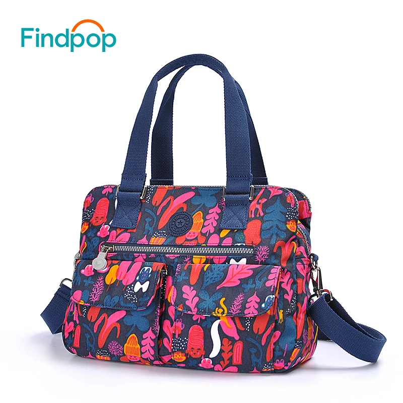 Findpop сумки с цветочным принтом женские вместительные повседневные через плечо