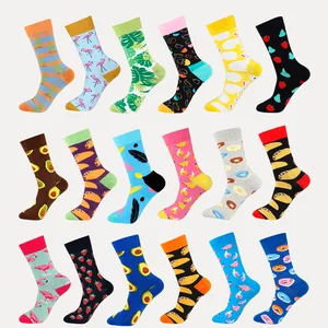 Носки мужские хлопковые, с надписью Happy Fun