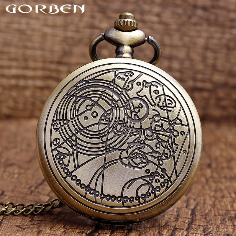 

Pocket Watch for Men with Fob Chain UK The United Kindom Watches Hollow Engrave Mens Bronze Flip Case Clock