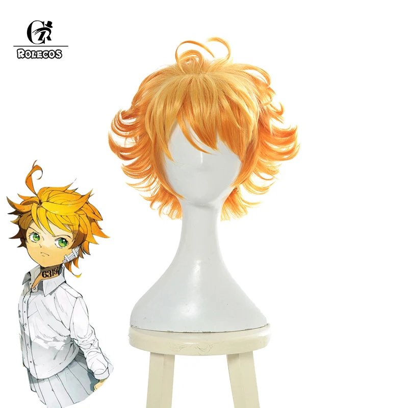 Rolecos аниме The Promised Neverland Emma косплей волос Yakusoku no Neverland Косплей головные уборы для девочек женские синтетические волосы