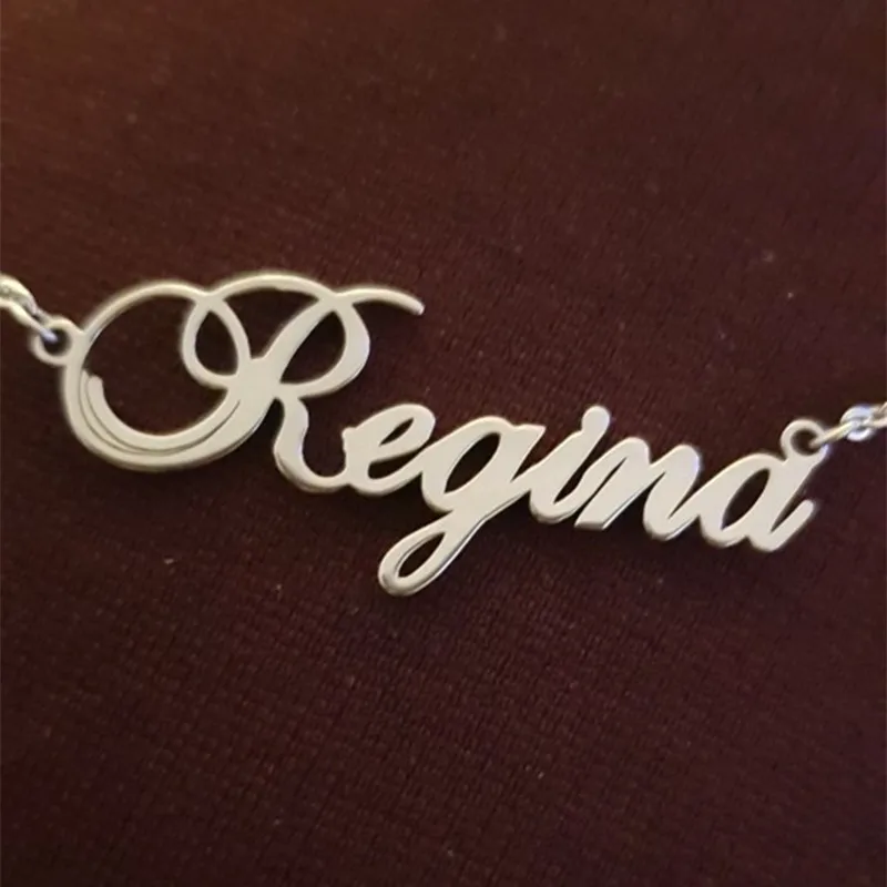 Женское колье-чокер Cursive Script ювелирное изделие BFF персонализированные именные