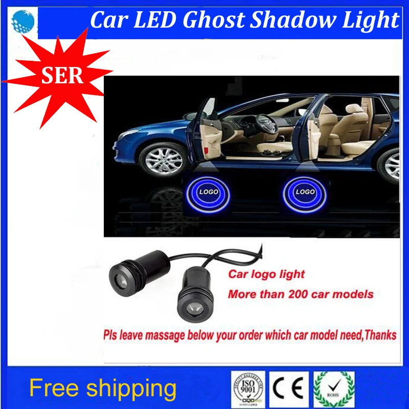 Бесплатная доставка 4 го поколения 7 Вт автомобиль призрак тени свет лазерная