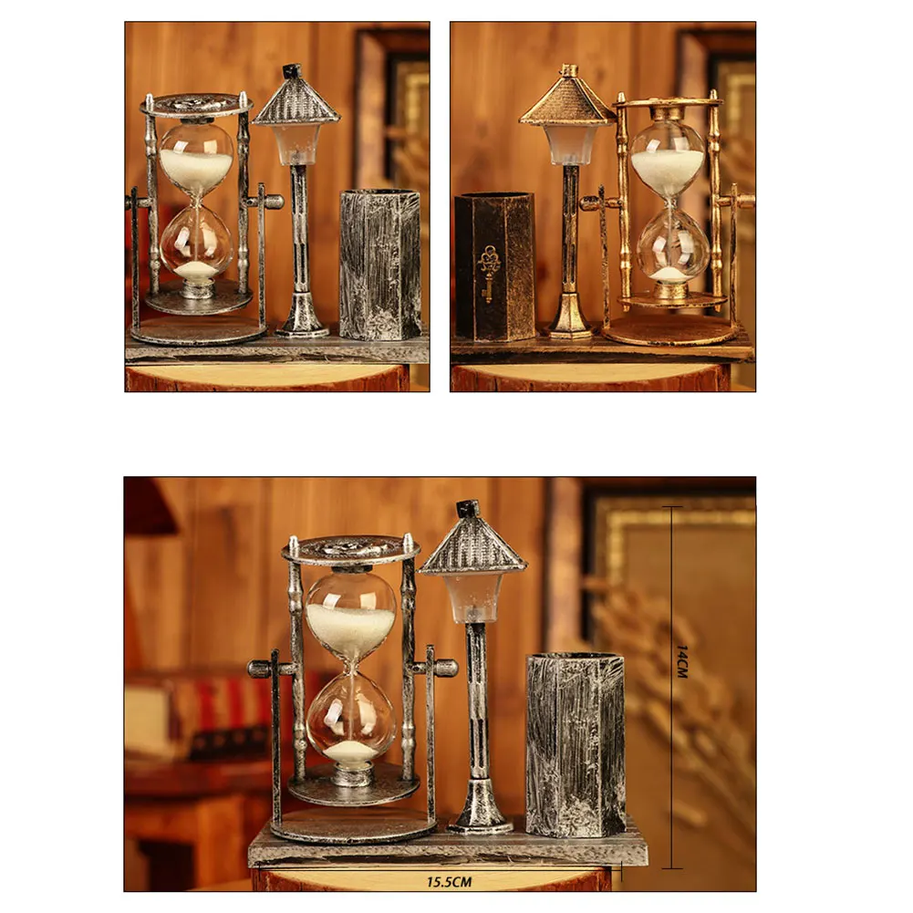 СВЕТОДИОДНЫЙ ночник в стиле ретро с песочным стеклом настольная лампа виде башни
