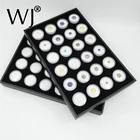 Ящик для хранения 24 белых драгоценных камней, ящик для хранения ювелирных изделий из пенопласта, чехол для ювелирных украшений