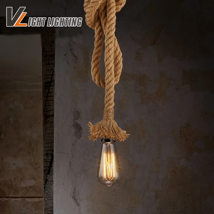 Подвесной светильник в стиле ретро декоративная лампа из дерева освещение для