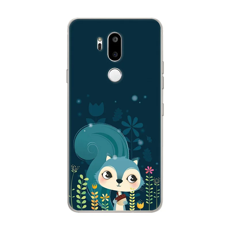 9 Для LG G7 чехол ThinQ LGG7 чехол милый кот твердый пластиковый чехол на заднюю панель для LG G7 ThinQ чехол для телефона мультфильм рыба PC Funda для LG G 7 - Цвет: 9