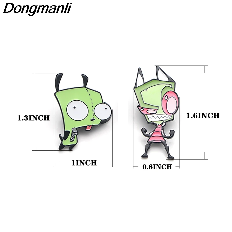 P3835 Dongmanli забавные чужеродные металлические эмалированные броши и булавки
