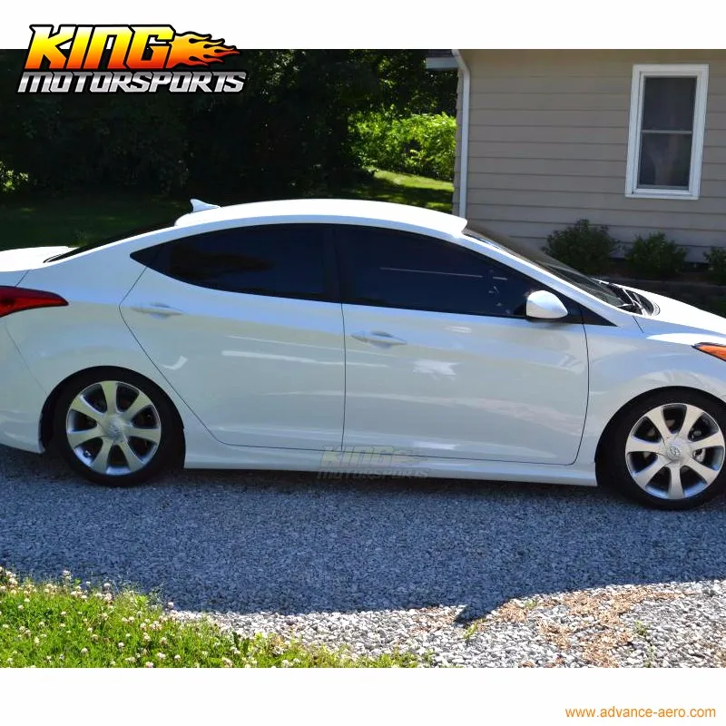 Подходит для 2011-2013 hyundai Elantra 4DR PP материал боковая юбка пара OE стиль