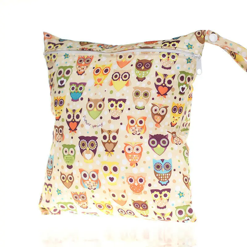 Multifunctional portable travel bag waterproof zipper baby diaper storage wet and dry fashion cartoon print handbag | Багаж и сумки