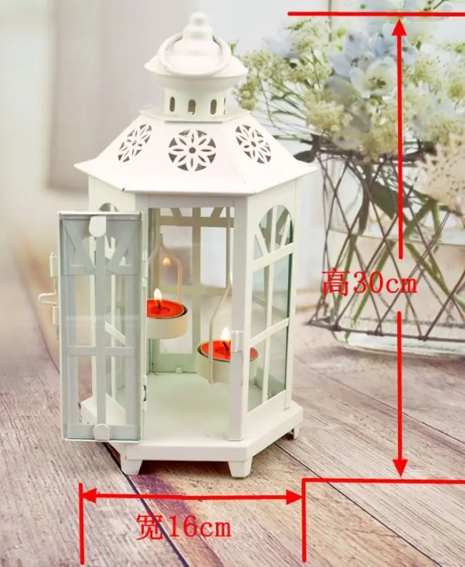 Creative Metal Hollow Candle holders White and black Craft Light Tea Home Decoration Candlestick Wedding Chandelier | Дом и сад