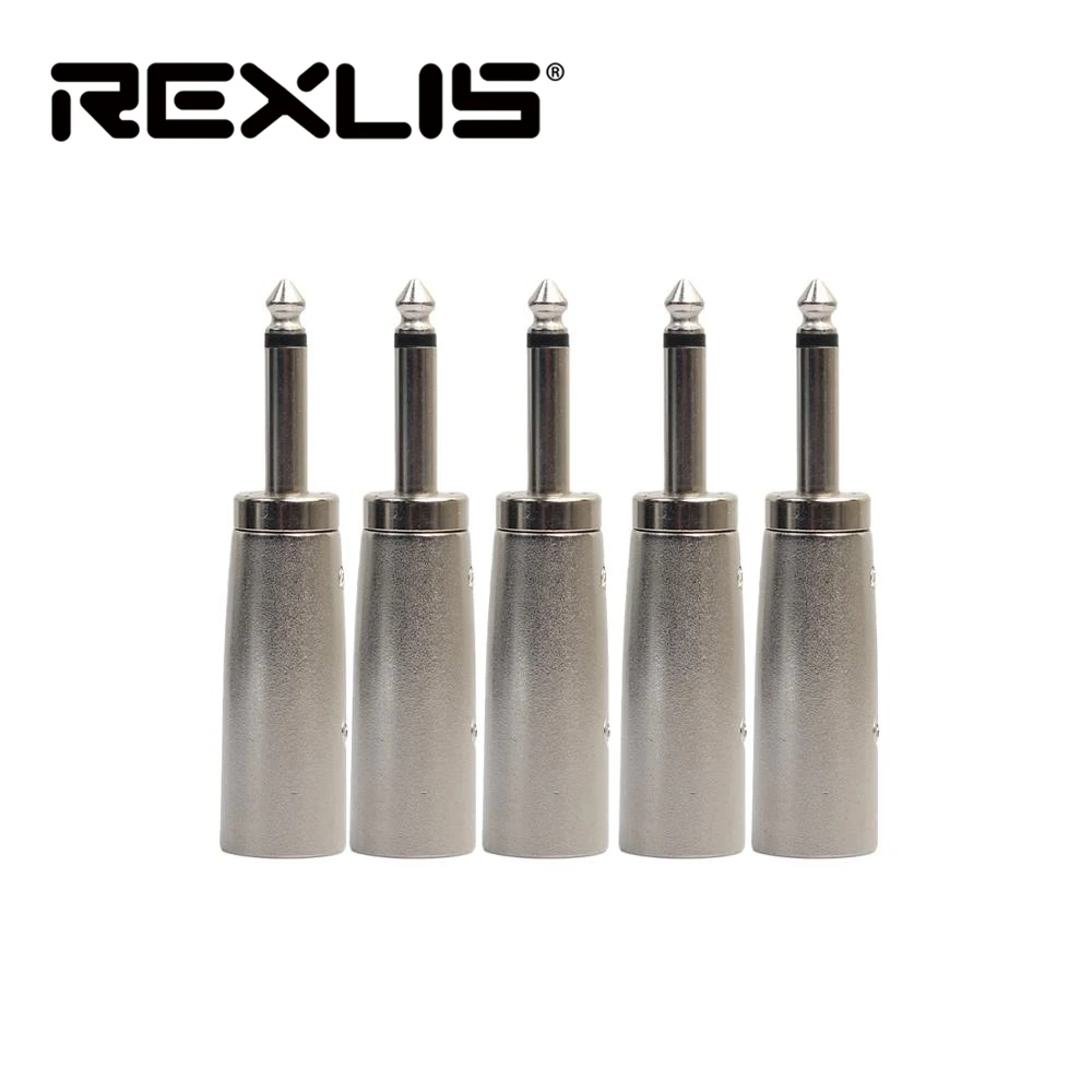 REXLIS 5 шт. 3 контактный микрофонный трансформирующий TRS адаптер Папа мама XLR штекер