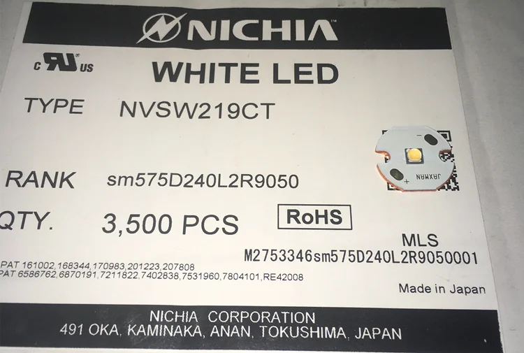 Высокий индекс цветопередачи Ra = 9050 фонари запчасти светодиодный Nichia 219B 219C серии