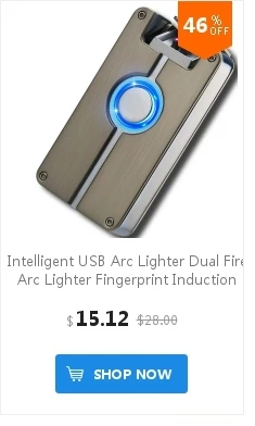 Новейшая перезаряжаемая usb зарядка дуга Зажигалка с портсигар Защита окружающей среды дым без газовой прикуривателя