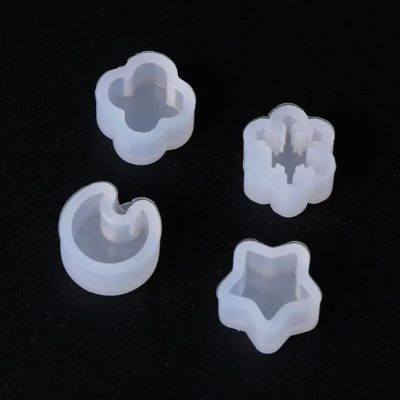 

Silicone Mold Ear Stud DIY Jewelry Making Snowflake Moon Star Flower Shape Mini Small Molds Epoxy Resin Crafts Earrings Tools