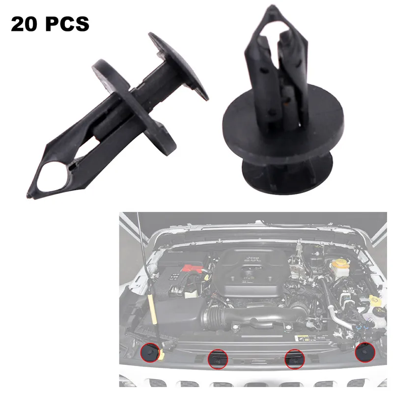 

For Jeep JK & JKU 2007-2018 Grille Fastener Rivet Push Type Retainer Clip Car Bumper Clips Buckle
