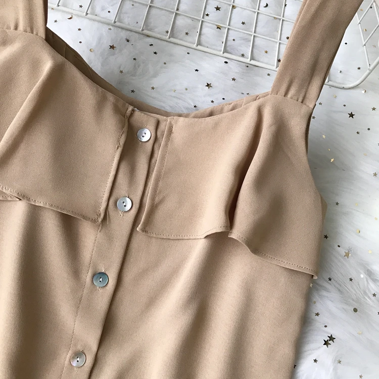 ALPHALMODA/ летний однобортный Топ с оборками+ широкие брюки, Женский повседневный комплект из 2 предметов, женские летние однотонные штаны, костюмы