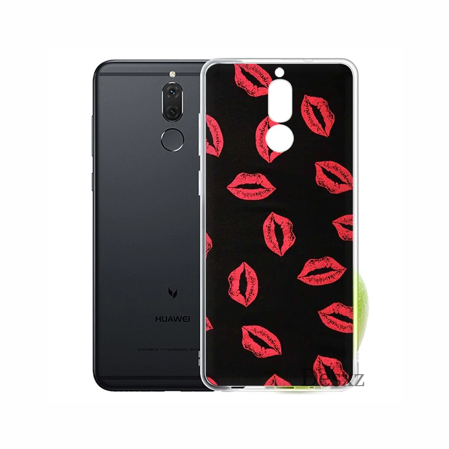 Мягкий ТПУ чехол для телефона Kiss Me губная помада с румянами huawei Honor 6A 7A 7X 7C 8X 8 9 10 Lite