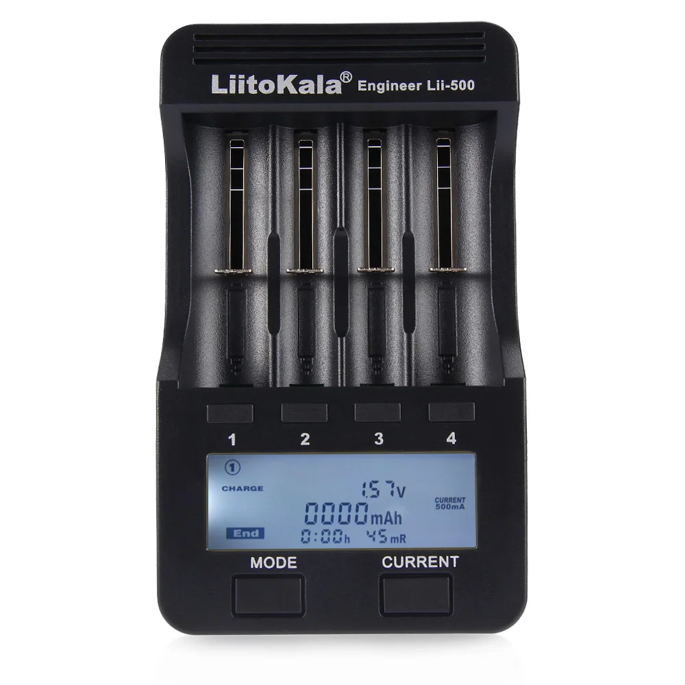 Зарядное устройство LiitoKala ЖК-дисплей 3 7 В/1 2 В AA/AAA 18650/26650/16340/14500/10440/18500/с экраном lii500