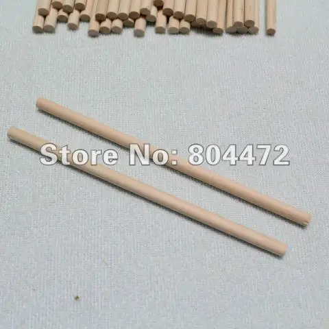 Лот 600 дерево 1/4 &quot5 5&quot Круглый Акация деревянная Шпонка штанги прямые штыри для