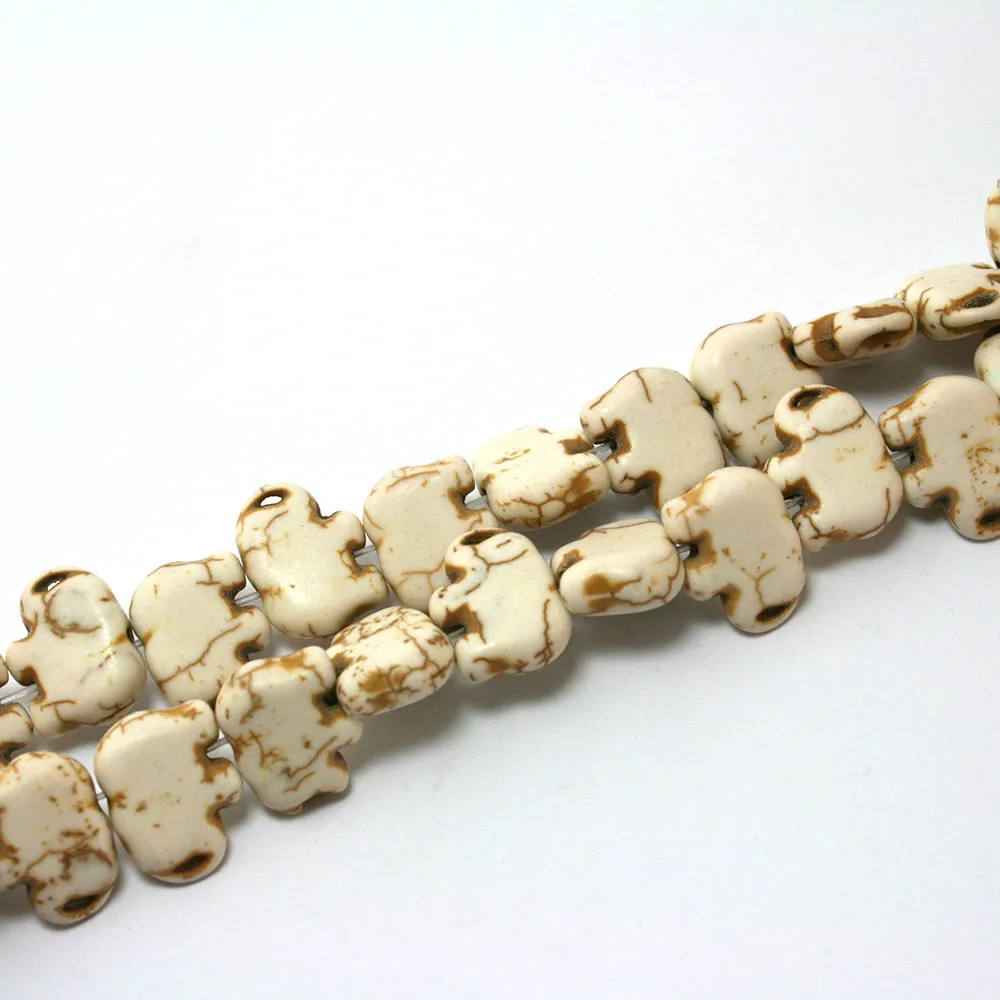 10*14 мм Слоновые бусины Howlite окрашенные в синтетический цвет 15 дюймов для