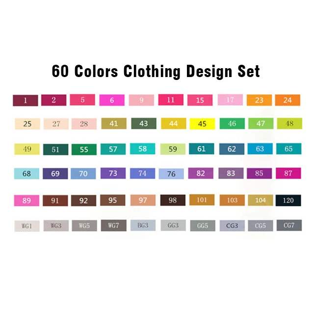 Touchfive 30/40/60/80 Colors Art Marker Set Alcohol Based Sketch Marker Pen For Drawing Manga Design Art Set Supplies - Цвет: 60 Clothing Set
