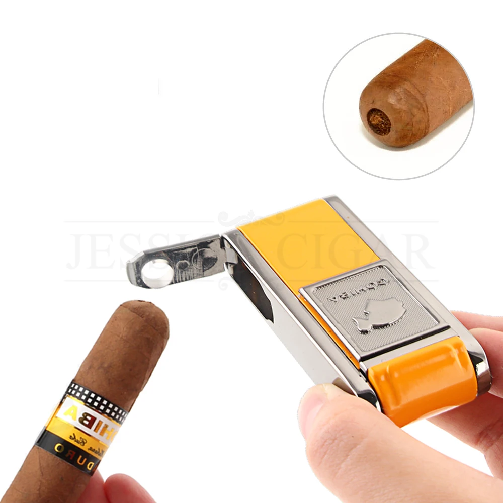 COHIBA гаджеты 2 огнестойкая струйная фонарь лка Зажигалка для сигар многоразовая