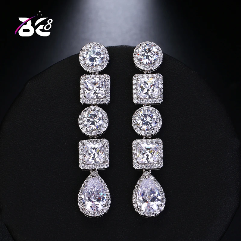 

Be 8 Brand Fashion Design AAA Cubic Zirconia Square, Round, Water Drop Stones Shinning Unique Drop Earrings for Women Gift E463