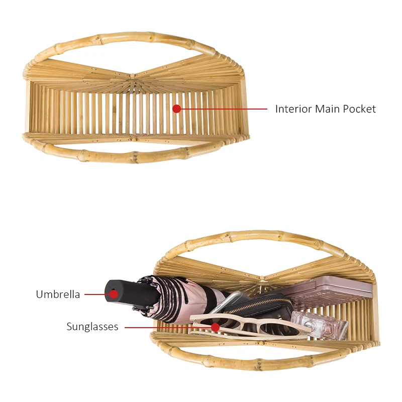 

Lovevook bamboo bag women handbag for travel wooden Beach bag ladies high quality bamboo and rattan bag for summer Bohemia 2020