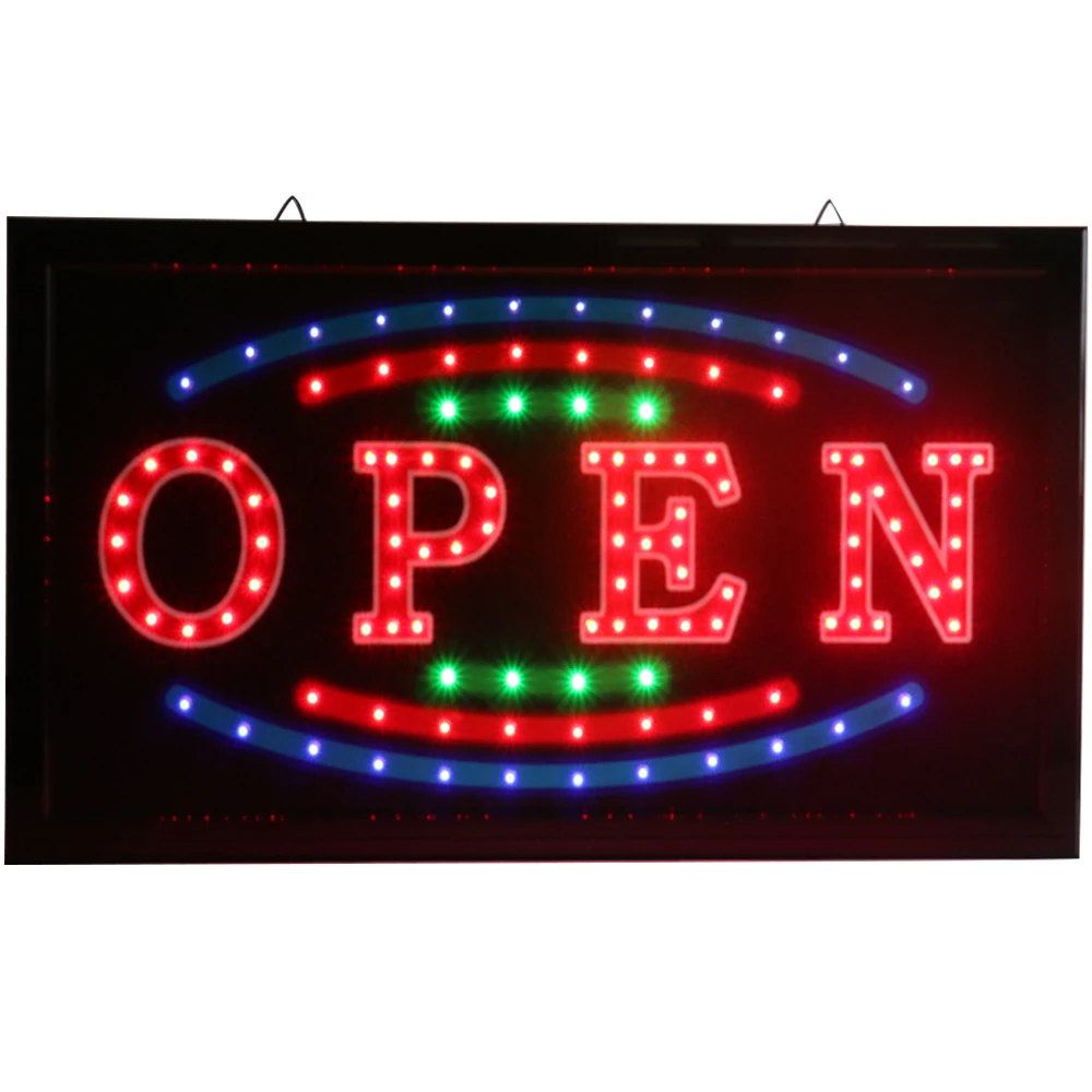 

CHENXI New Bright LED Light Open Neon Signs Flashing with Advertising Paper Craft for Busines Store Shop Open Led Sign.