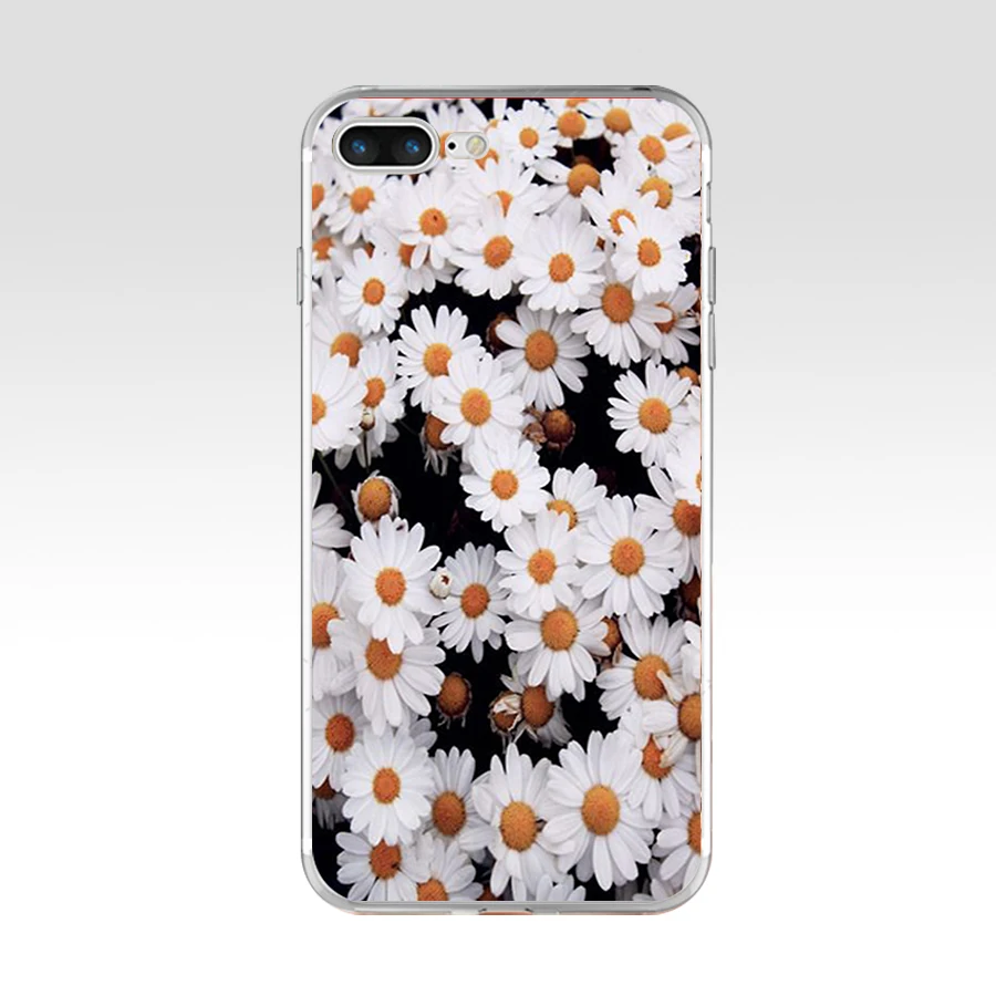 268SD Мягкий силиконовый чехол из ТПУ с подсолнухами и цветами для Apple iPhone 6 6s 7 8 plus