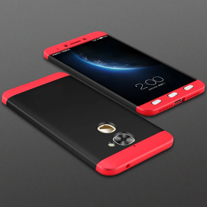 Black with Red Letv LeEco Le 2X527 чехол 5,5 360 Полный чехол противоударный чехол с закаленным стеклом для Letv LeEco Le 2 Le2 Pro X527 X620 X520 X526 - Цвет: Black with Red