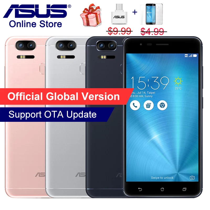Глобальная версия ASUS ZenFone 3 Zoom ZE553KL смартфон 4G LTE 5 дюймов 4 Гб ОЗУ 64 ПЗУ две камеры 12MP