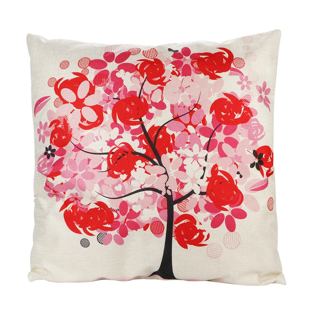 Квадратный цветочный принт наволочка из хлопка и льна винтажный стиль с цветами