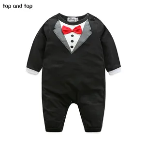 Новинка, детская одежда из чистого хлопка, дизайнерский Детский комбинезон с бантом, Детский комбинезон для мальчиков, комбинезоны для новорожденных