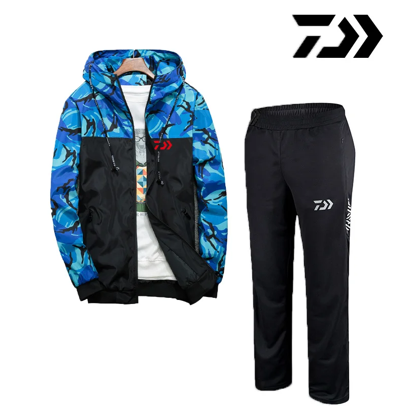

2019 Daiwa Men Fishing Clothing Suits Summer Breathable Anti Uv Fishing Shirts And Fishing Pants Outdoor DAWA Sets Tracksuits