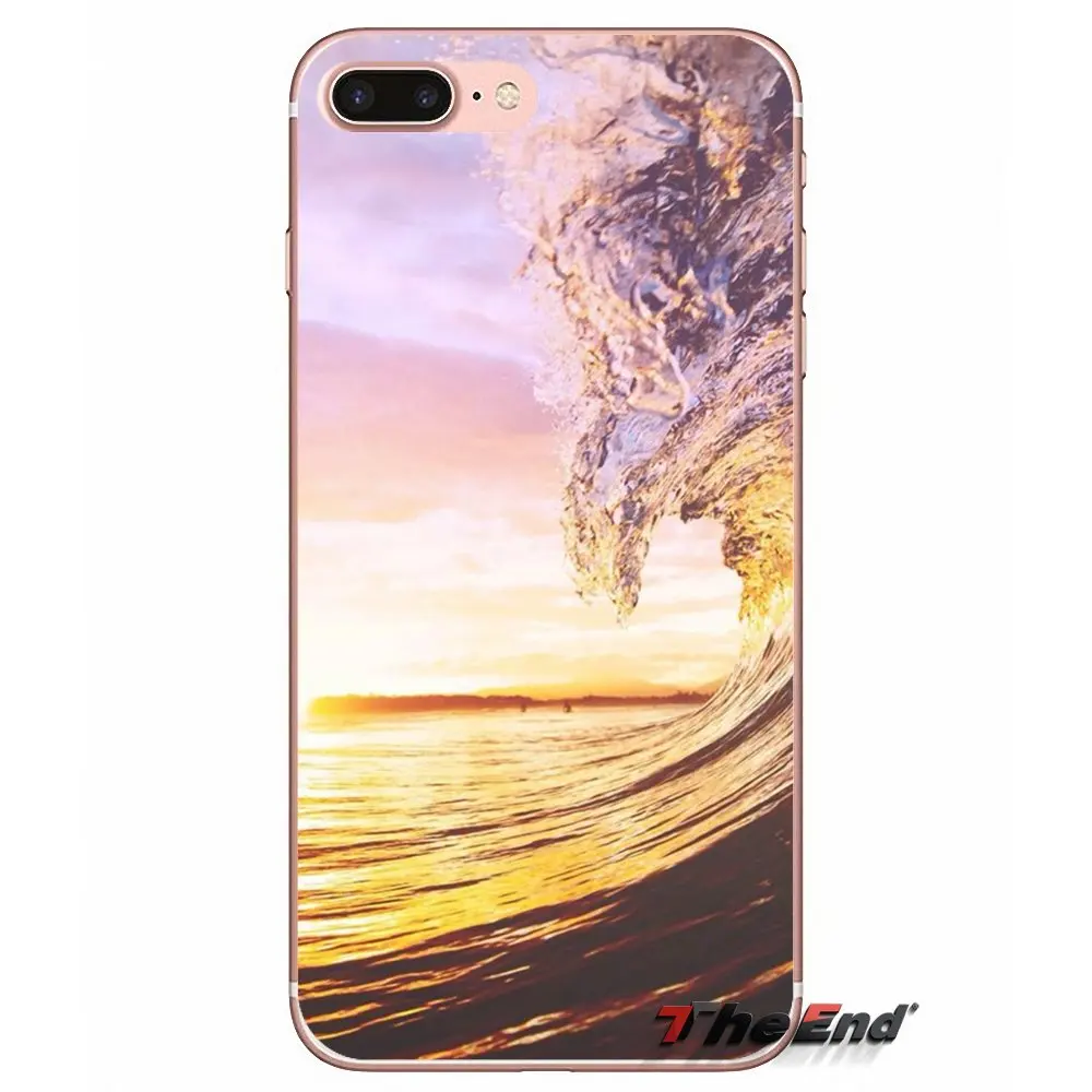 Для iPhone X 4 4S 5 5S 5C SE 6 S 7 8 плюс samsung Galaxy J1 J3 J5 J7 A3 A5 2016 2017 с цветным принтом волны Лето