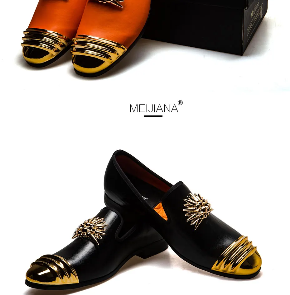 MeiJiaNa/Новинка года; роскошные мужские лоферы в стиле пэчворк из натуральной кожи и конского волоса с круглым носком; модельные туфли без застежки