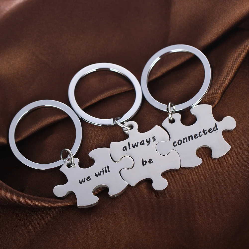 Брелок дружбы Bespmosp из нержавеющей стали 3 шт. брелок с сердцем|heart keyring|friendship
