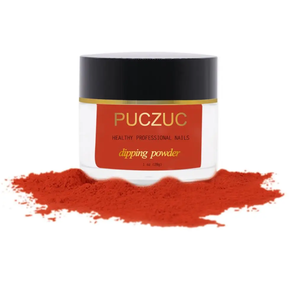 P030-1OZ PUCZUC 1 OZ Full Set Dipping Powder Base Top Coat Kits DIY Dip Nail Powder Manicure Set Brush Saver Powder - Цвет: P030-1OZ