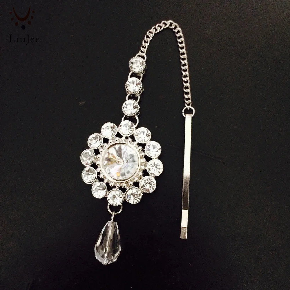 Волосы Bindi Tikka цепочка украшение на лоб Head Side Piece Hijab Jhumar Indian HeadPiece KD014|Украшения для