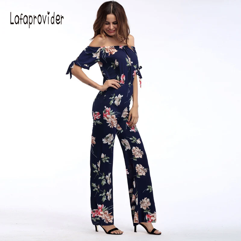 Фото Lafaprovider Women clothes Blue big flower women's strapless waist snow yarn pants trousers fashion cuffs tied rope jumpsuit Женская Lafaprovider Women clothes Blue big flower women's strapless waist snow yarn pants trousers fashion cuffs tied rope jumpsuit Женская