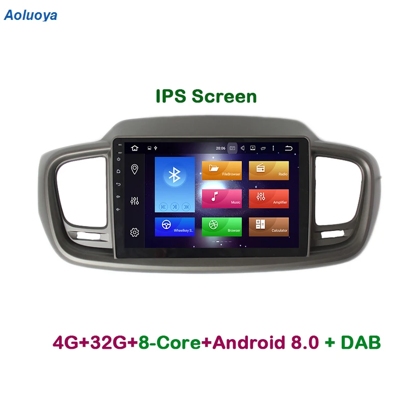 Aoluoya 10 2 &quotIPS 4 Гб RAM 32B ROM Восьмиядерный Android 8 0 Автомобильный DVD плеер для KIA Sorento 2015