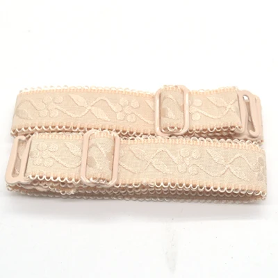 beige 800 2 шт./лот, металлические пряжки, ремни для бюстгальтера, женские эластичные красочные силиконовые лямки бюстгальтера, кружевные регулируемые по бокам аксессуары для нижнего белья - Цвет: beige 800