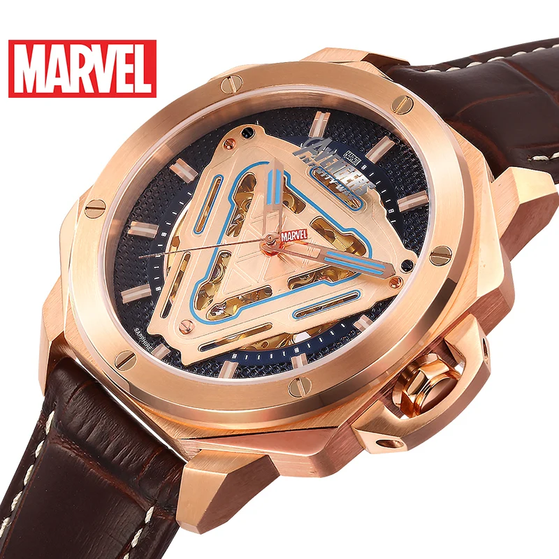 Мужские автоматические механические водонепроницаемые часы Marvel Мстители