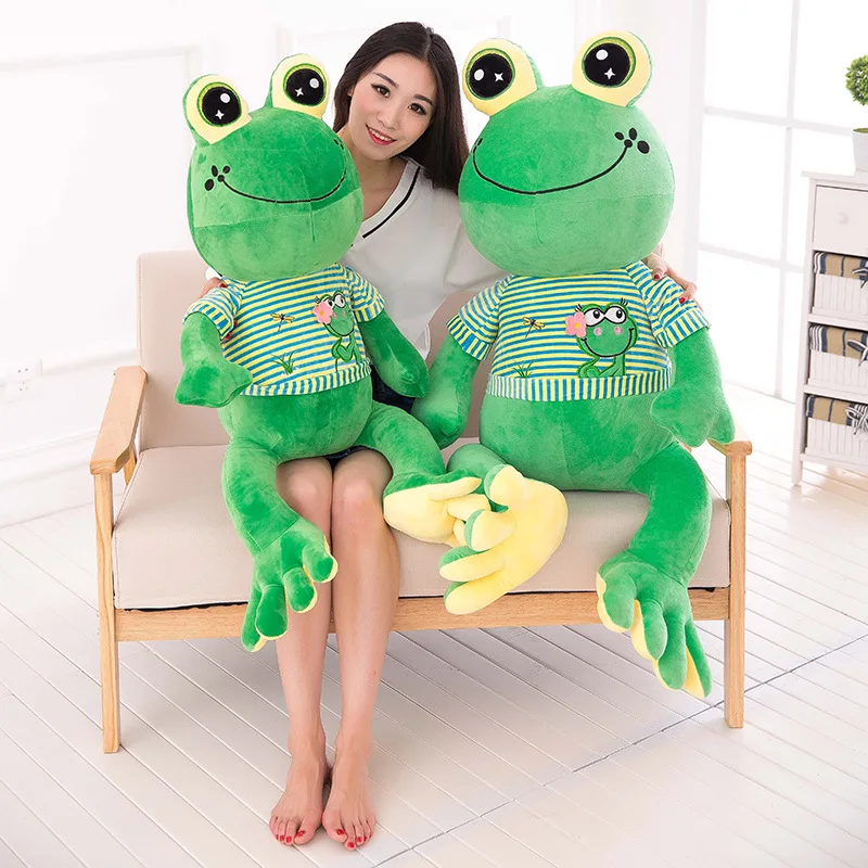Kawaii плюшевая кукла лягушка большие мягкие животные гигантский пуф игрушки куклы