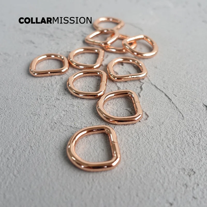 

20pcs/lot 15mm Metal Non-Welded Adjustable D Ring For Backpacks Straps shoes Bags Cat Dog Collar D Buckle DIY Accessorie DK15M