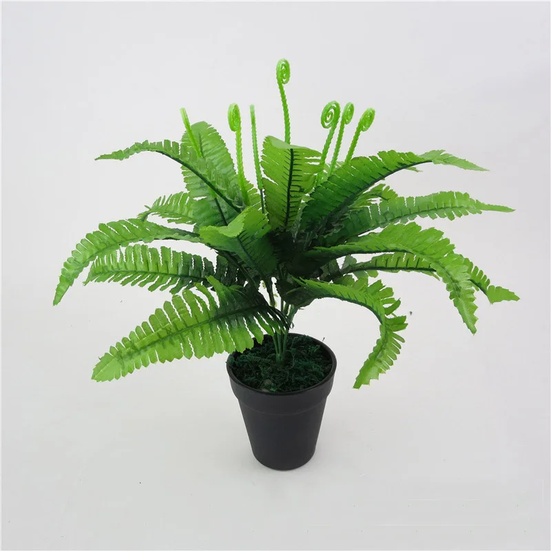 Искусственные зеленые цветы 7 ветвей имитация реалистичных растений Цветочный